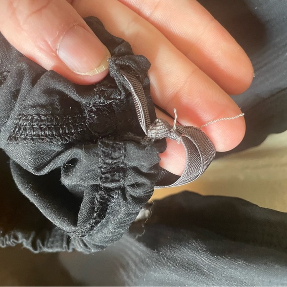 LULULEMON OLD SCHOOL VINTAGE STUDIO DANCE PANTS JOGGERS BLACK 4 read description - Picture 4 of 5